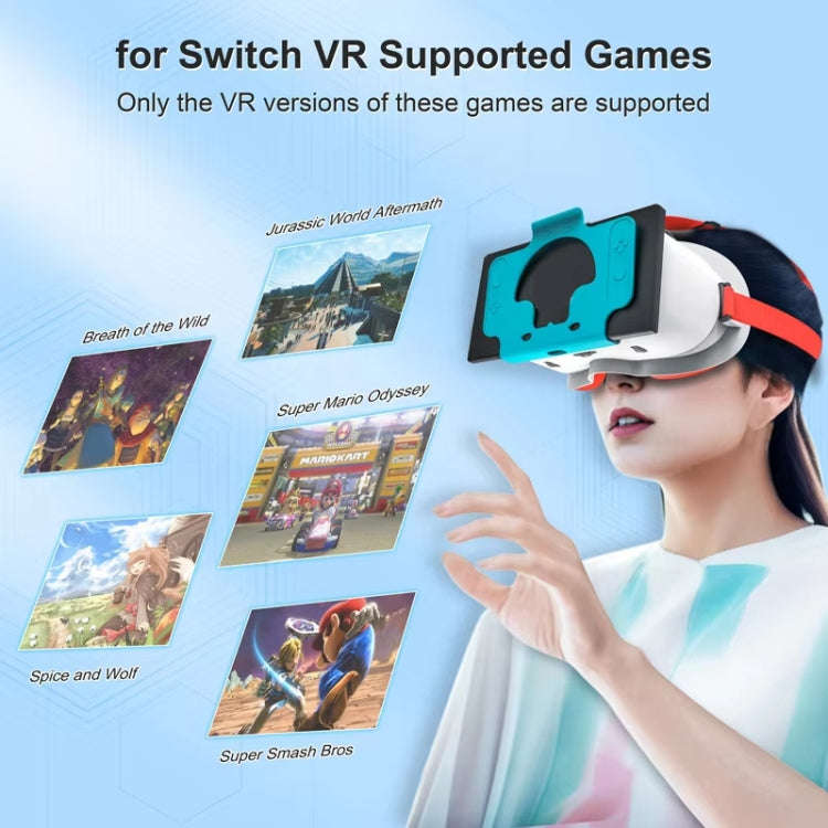 DEVASO Compatible With Switch / Switch OLED Gaming Console VR Glasses(Orange Blue)