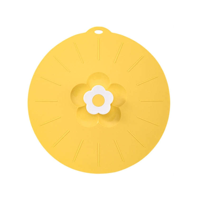 Small Cute Flower Silicone Freshness Lid Kitchen Household Food Dustproof Cover(Yellow)