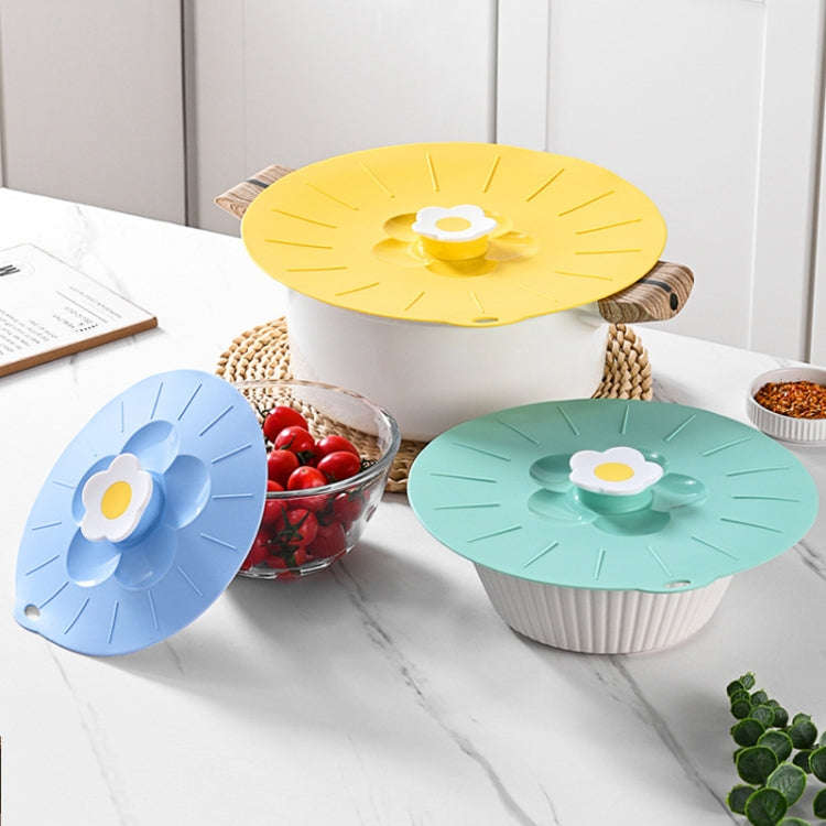 Small Cute Flower Silicone Freshness Lid Kitchen Household Food Dustproof Cover(Pink)