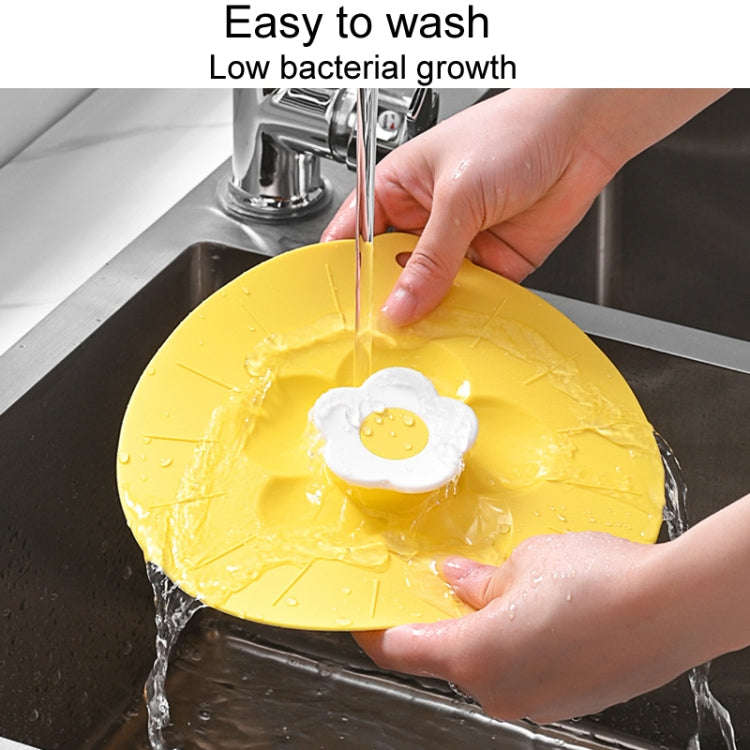 Medium Cute Flower Silicone Freshness Lid Kitchen Household Food Dustproof Cover(Green)