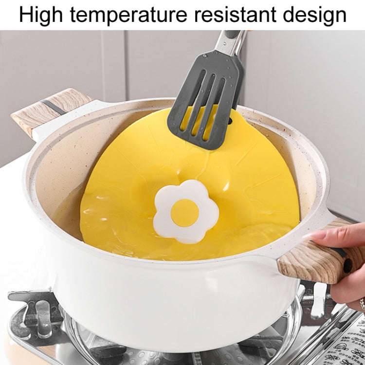 Large Cute Flower Silicone Freshness Lid Kitchen Household Food Dustproof Cover(Yellow)