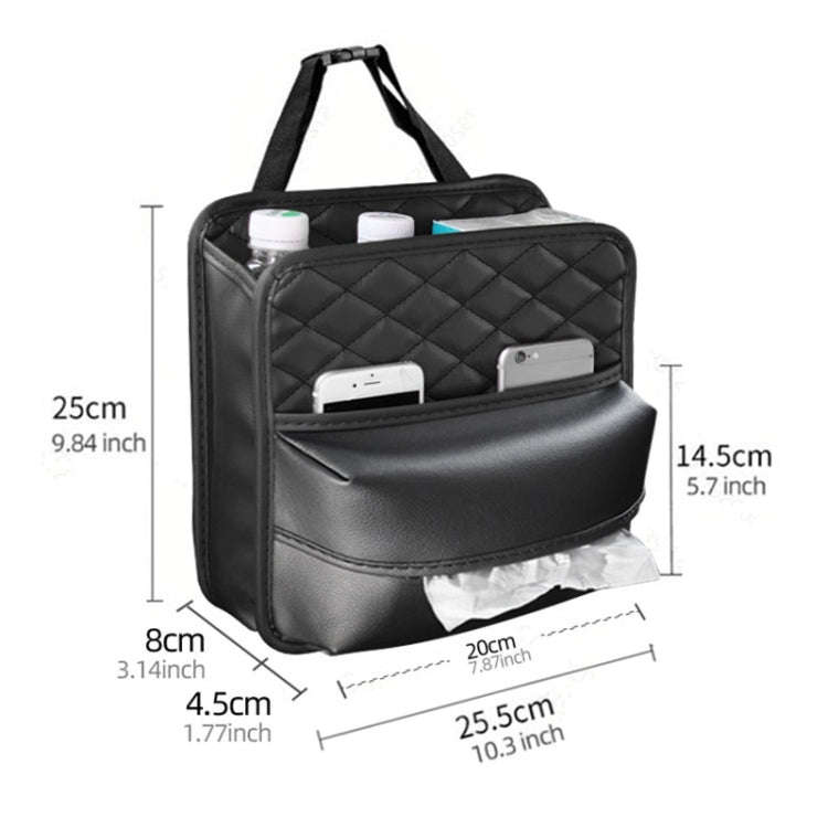 2 In 1 Car Seat Back Storage Hanging Tissue Bag, Style: Standard