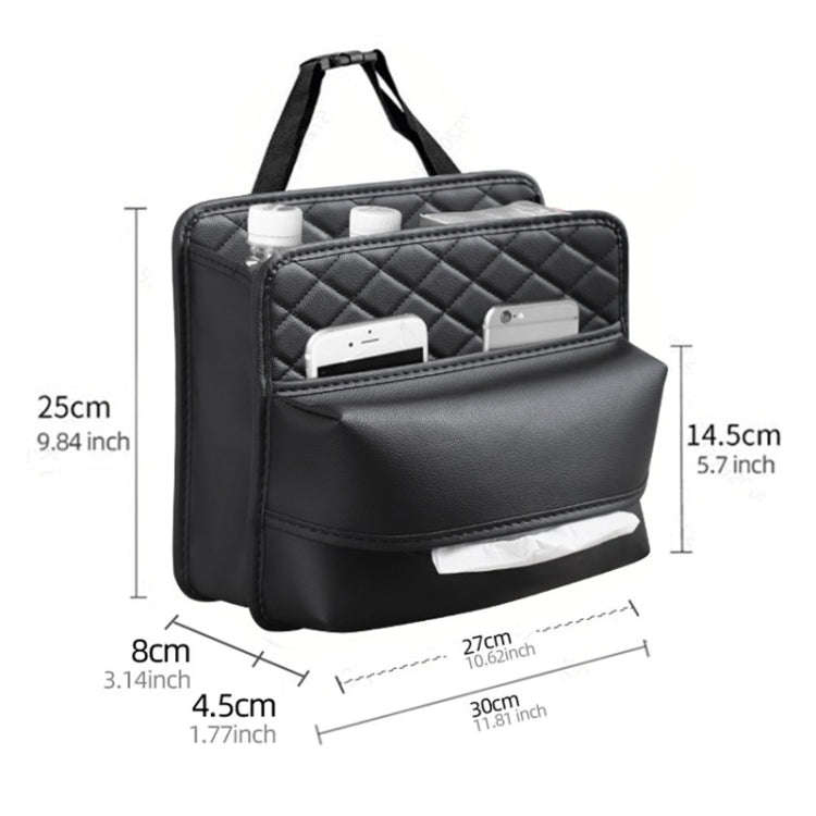 2 In 1 Car Seat Back Storage Hanging Tissue Bag, Style: Enlarged