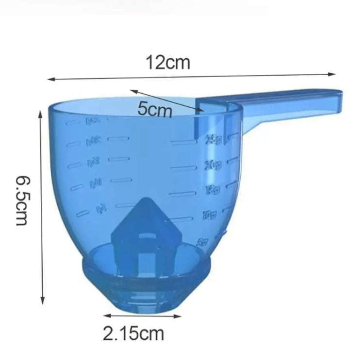 Convenient Measuring Scoop Overflow-proof Funnel Multifunctional Water Bottle Scoop(Blue)