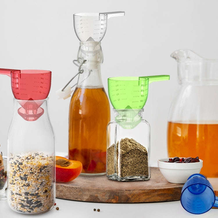 Convenient Measuring Scoop Overflow-proof Funnel Multifunctional Water Bottle Scoop(Transparent)