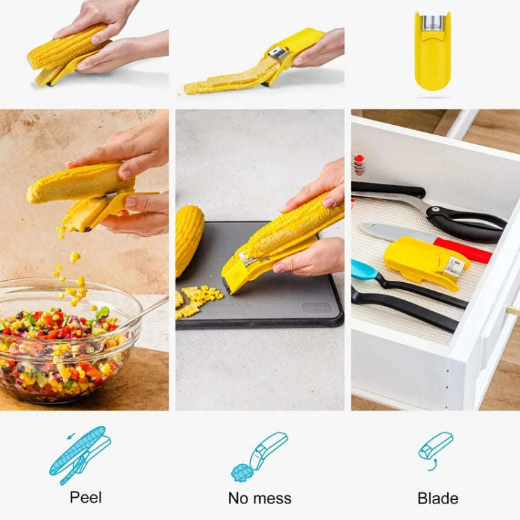Fast Corn Cob Seperater Kitchen Gadgets Planer Knife(Yellow)