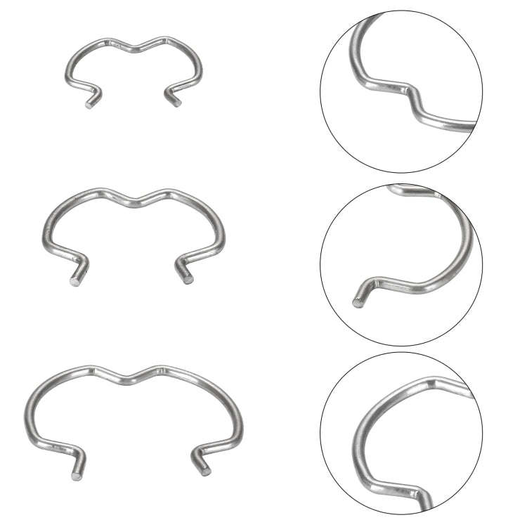 18pcs /Set Quick Connector Clip Transmission Cooler Wire Clip(Silver)