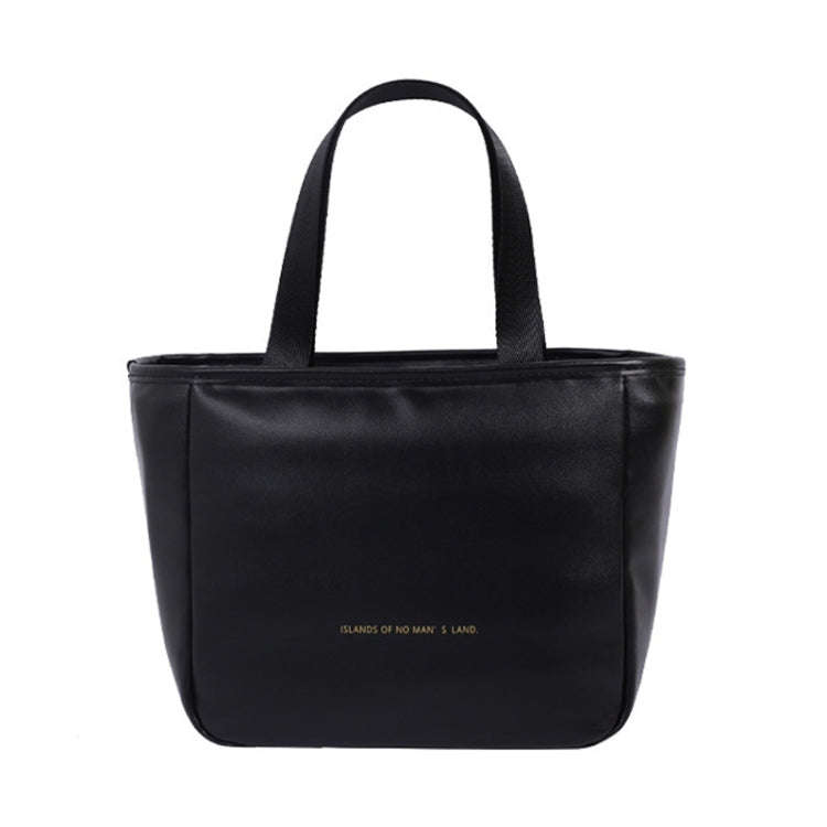 Women Tote Lunch Bag Portable Outdoor Picnic Bento Lunchbox Food Cooler Thermal Bag(Black)