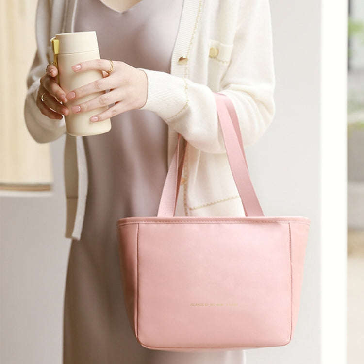 Women Tote Lunch Bag Portable Outdoor Picnic Bento Lunchbox Food Cooler Thermal Bag(White)