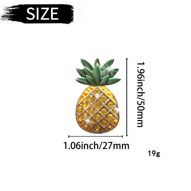 Car Air Conditioning Vent Pineapple Decorative Aromatherapy Clip(Rhinestones)
