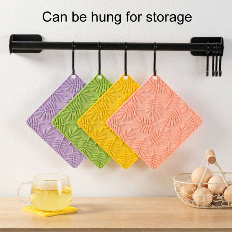 17cm Household Square Silicone Heat Insulating Mat Kitchen High Temperature Resistant Baking Plac...