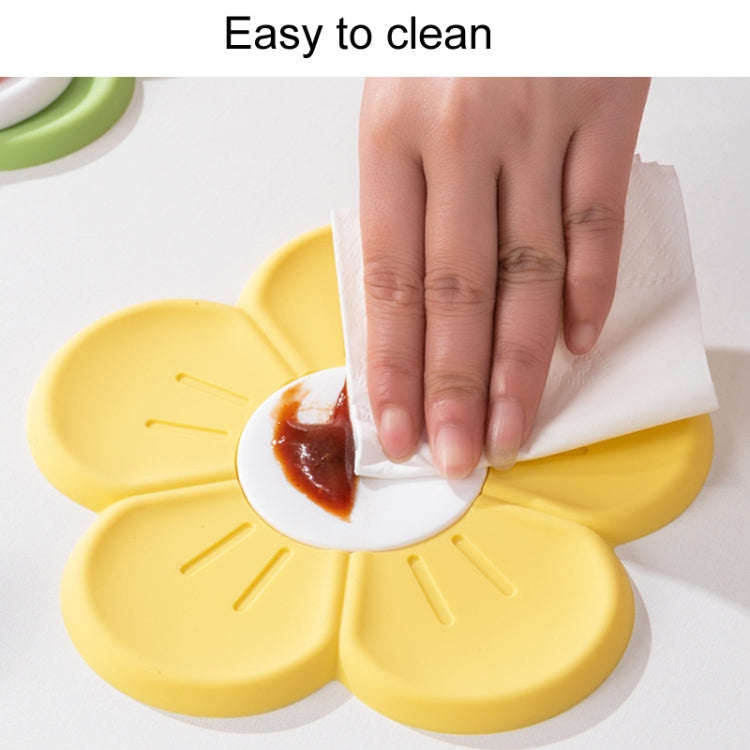 17.5cm Household Cherry Blossom Silicone Heat Insulating Mat Kitchen High Temperature Resistant B...