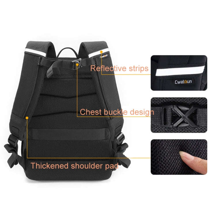 Cwatcun D132 DSLR Camera Backpack Hard-shell Crashproof Waterproof Decompression Shoulder Photo B...