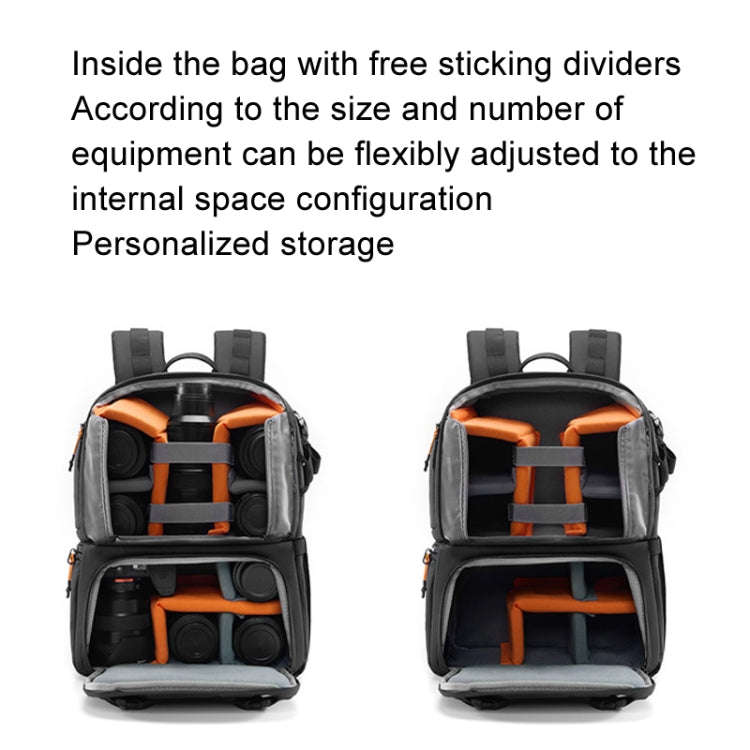 Cwatcun D132 DSLR Camera Backpack Hard-shell Crashproof Waterproof Decompression Shoulder Photo B...