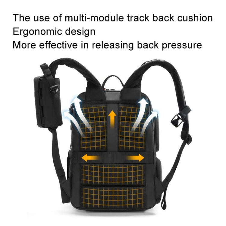 Cwatcun D132 DSLR Camera Backpack Hard-shell Crashproof Waterproof Decompression Shoulder Photo B...
