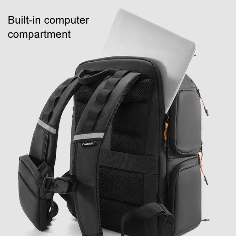 Cwatcun D132 DSLR Camera Backpack Hard-shell Crashproof Waterproof Decompression Shoulder Photo B...