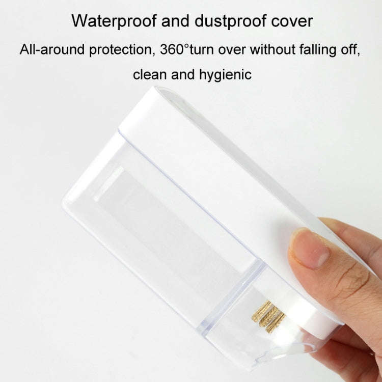 30 Holes Nail Art Drill Bits Storage Box Dustproof Display Rack With Cleaning Brush(White)