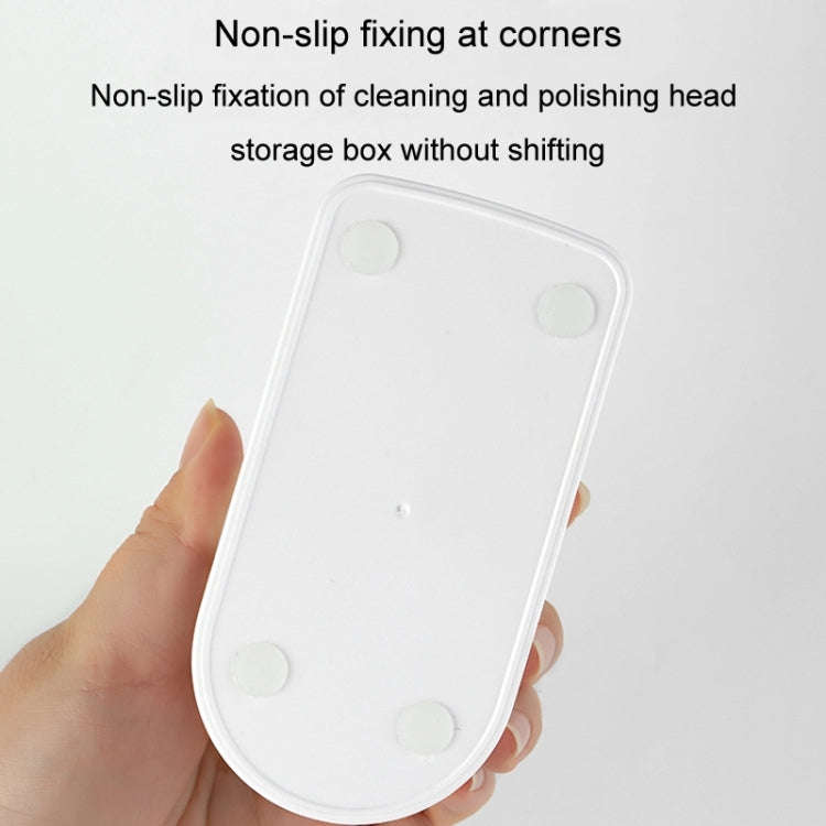 30 Holes Nail Art Drill Bits Storage Box Dustproof Display Rack With Cleaning Brush(White)