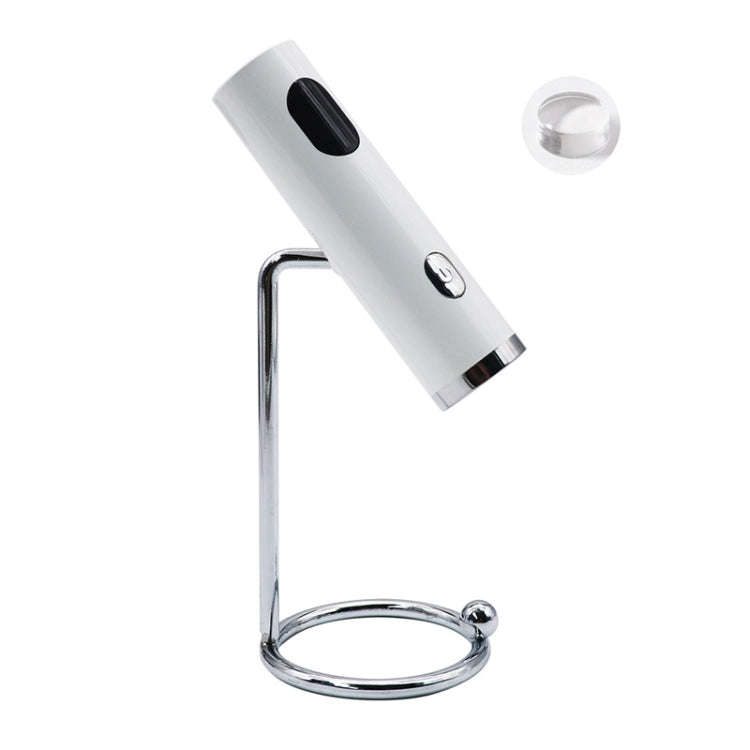 Mini UV Nail Lamp With Stand Handheld Fast Curing Lamp With Silicone Stamper Nail Dryer(White)