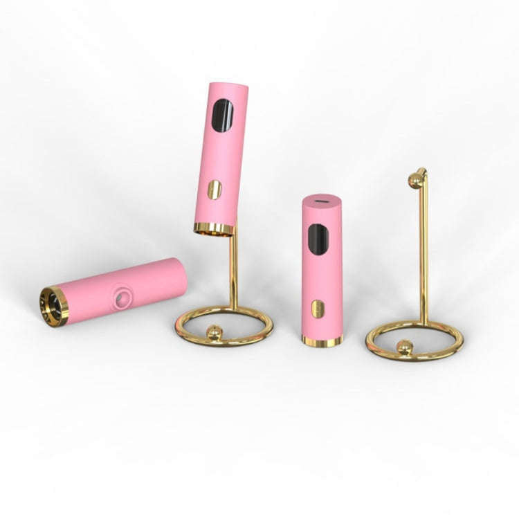 Mini UV Nail Lamp With Stand Handheld Fast Curing Lamp With Silicone Stamper Nail Dryer(Pink)