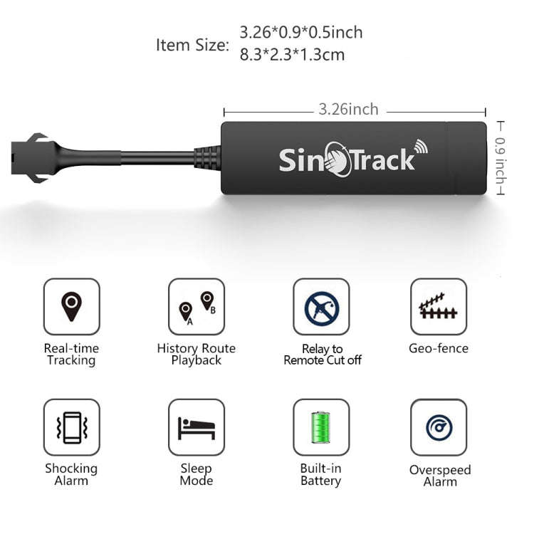 SinoTrack 2G GPS Motorcycle Anti-Theft Positioning Tracker, Model: 2G-ST-901A+Relay