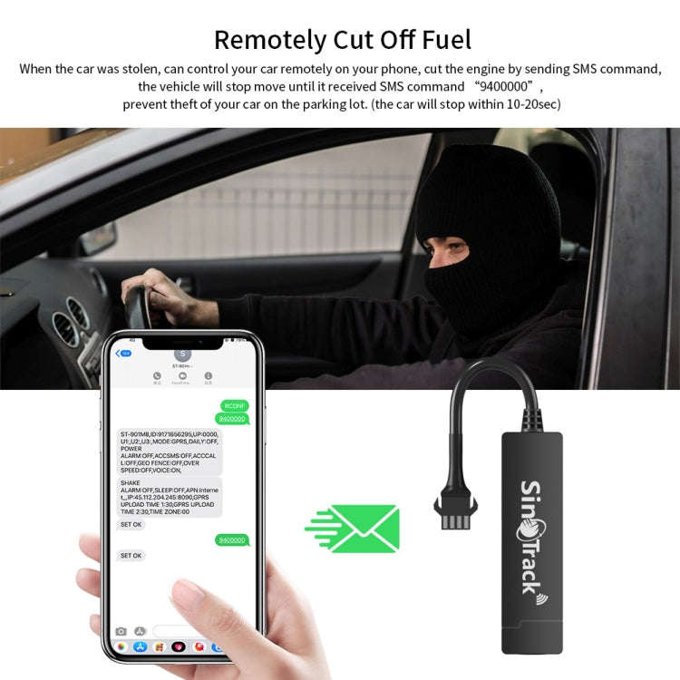 SinoTrack 2G GPS Motorcycle Anti-Theft Positioning Tracker, Model: 2G-ST-901A