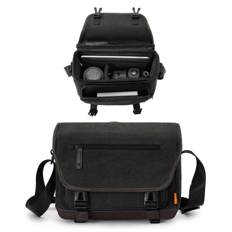 Cwatcun D142 Vintage Camera Bag Shoulder Messenger Bag Camera Digital Storage Bag, Color: Small B...