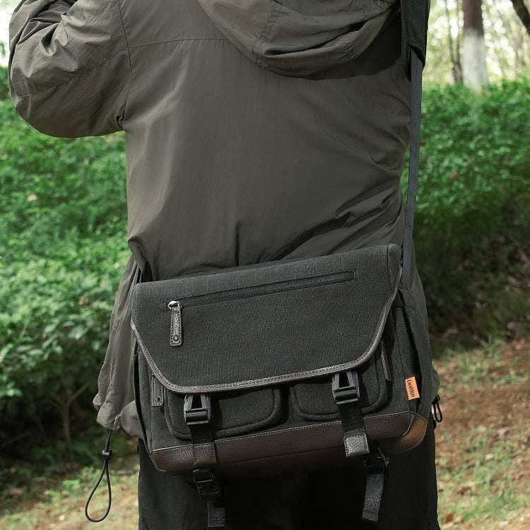 Cwatcun D142 Vintage Camera Bag Shoulder Messenger Bag Camera Digital Storage Bag, Color: Medium ...