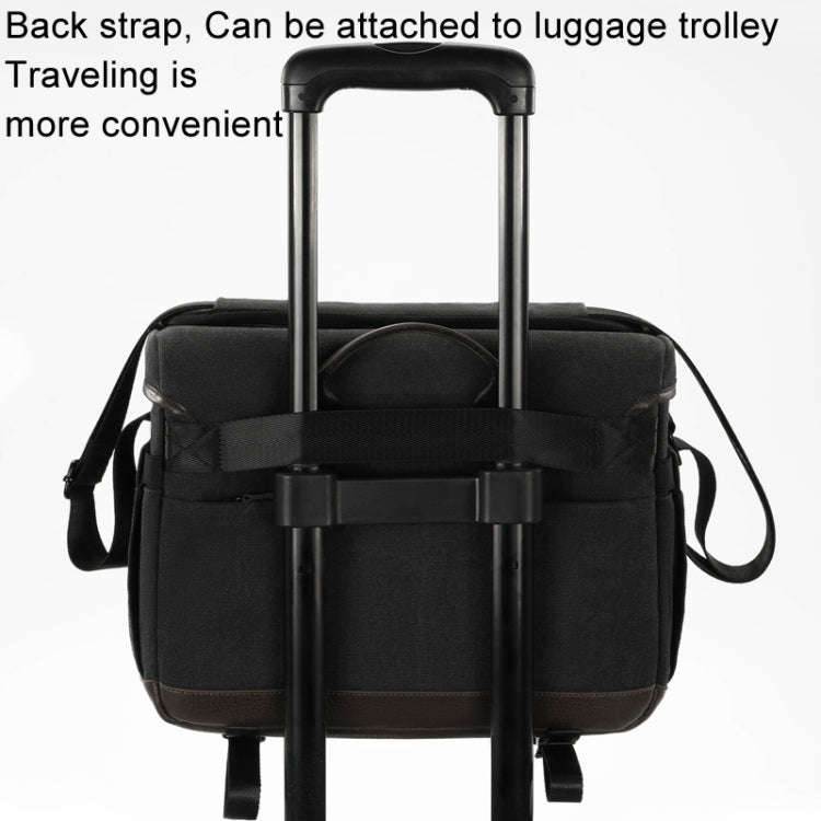 Cwatcun D142 Vintage Camera Bag Shoulder Messenger Bag Camera Digital Storage Bag, Color: Medium ...