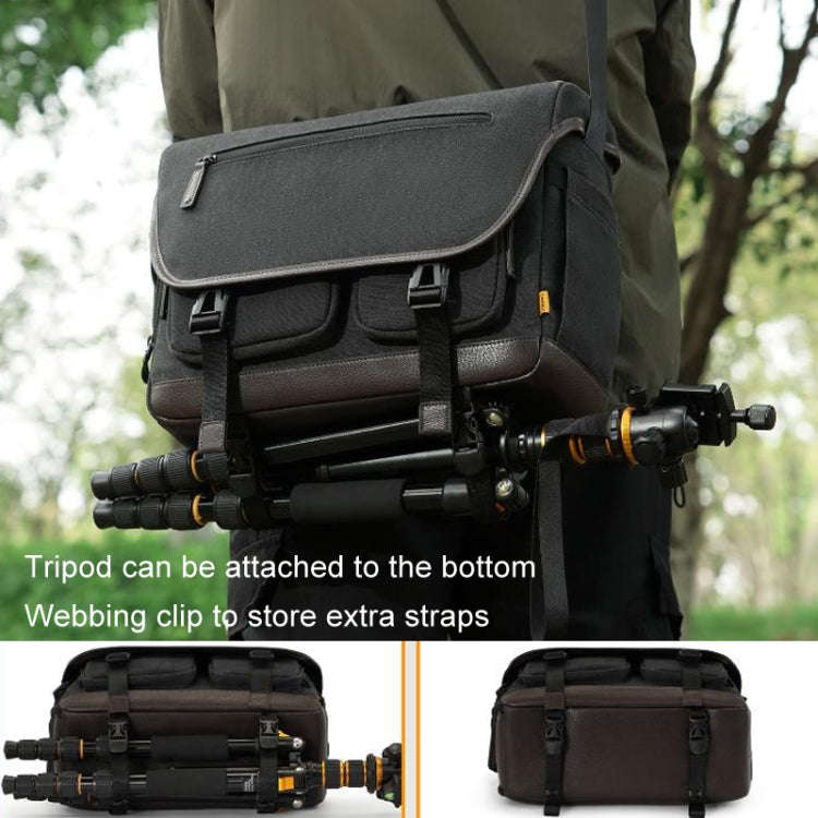 Cwatcun D142 Vintage Camera Bag Shoulder Messenger Bag Camera Digital Storage Bag, Color: Medium ...