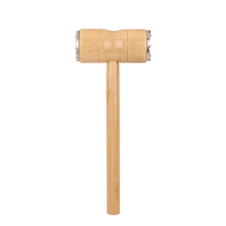 Multifunctional Double-Sided Wooden Handle Meat Hammer Kitchen Steak Tendon Breaker(Wooden Handle)