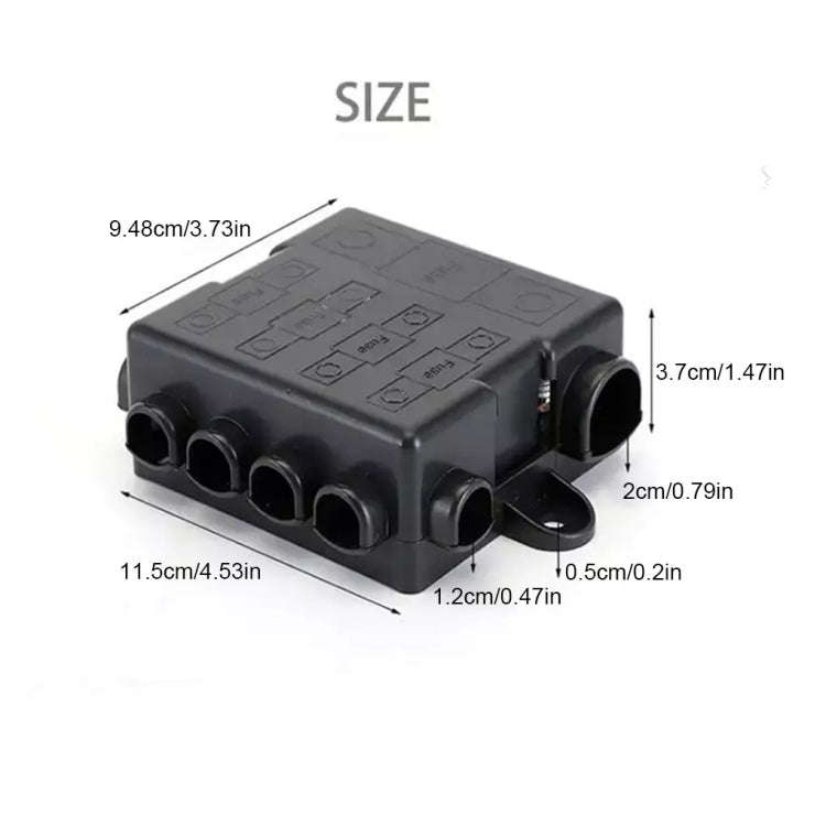 Five-Way One-Input Four-Output Fuse Box RV Power Supply Modification, Specifications: Fuse Box + ...