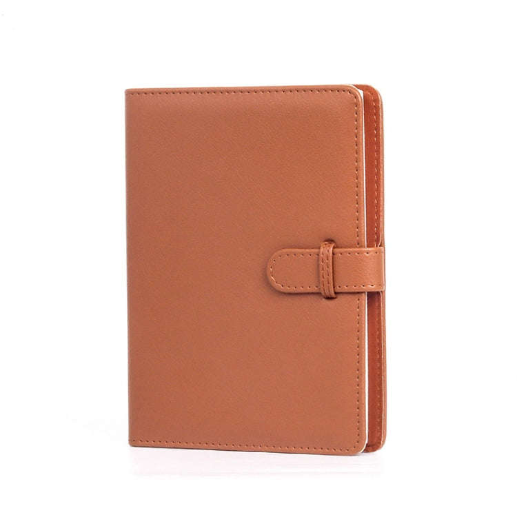 3 Inch 80 Pockets Photo Lychee Print Album Photo Book Card Album(Brown)