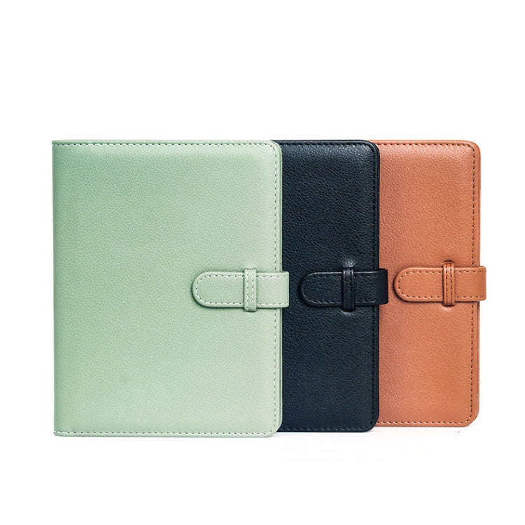 3 Inch 80 Pockets Photo Lychee Print Album Photo Book Card Album(Black)