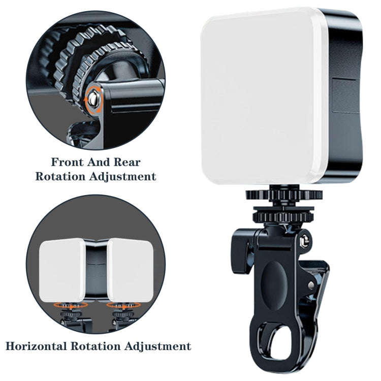 Clip Fill Light with PTZ Video Conference Mobile Phone Camera Photography Lamp, Spec: Rechargable...