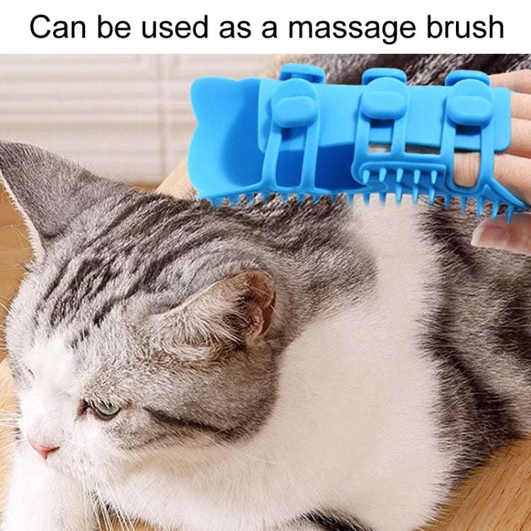 Cats Corner Self-Exciting Scratcher Pet Massage Brush Toys(Blue)