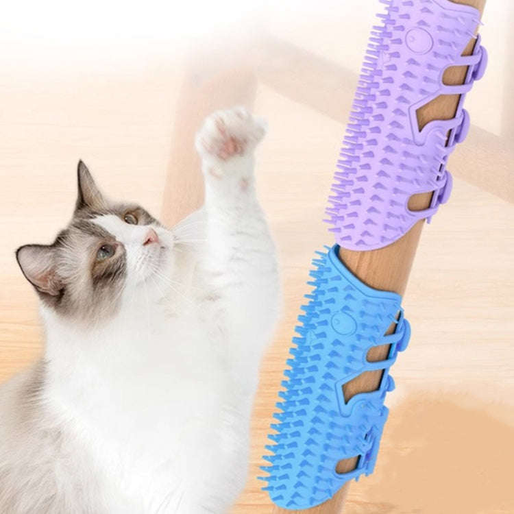 Cats Corner Self-Exciting Scratcher Pet Massage Brush Toys(Blue)