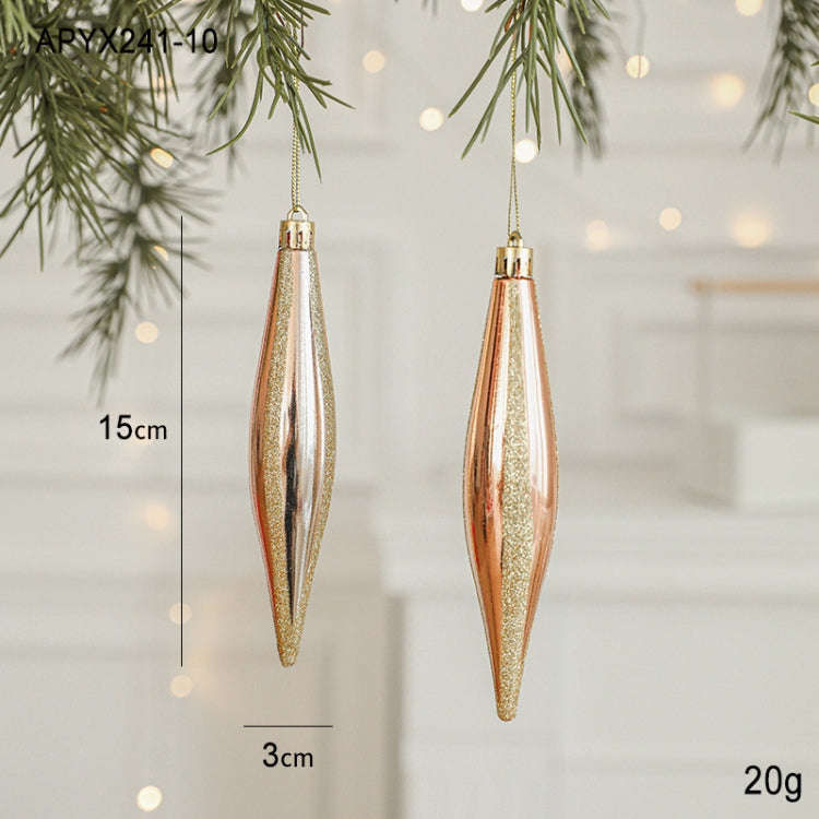 2pcs Christmas Decoration Christmas Tree Pendant Hanging Ornament, Style: Icicle
