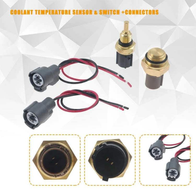 For Honda Civic Radiator Coolant Fan Switch Temperature Sensor Plus Wiring Harness(1set)