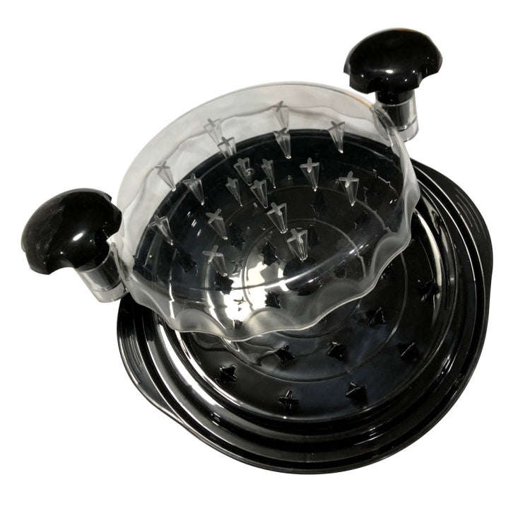 Chicken Shredder Machine With Transparent Lid Anti-Slip Meat Shredder Tool(Black)
