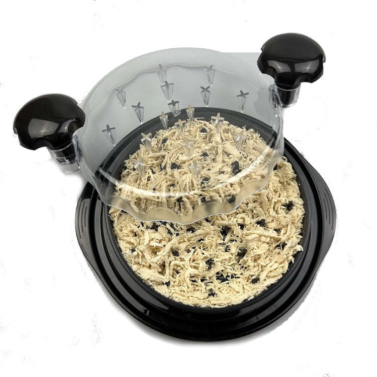 10 Inch Chicken Shredder Machine With Transparent Lid Anti-Slip Meat Shredder Tool(Round Cover Or...