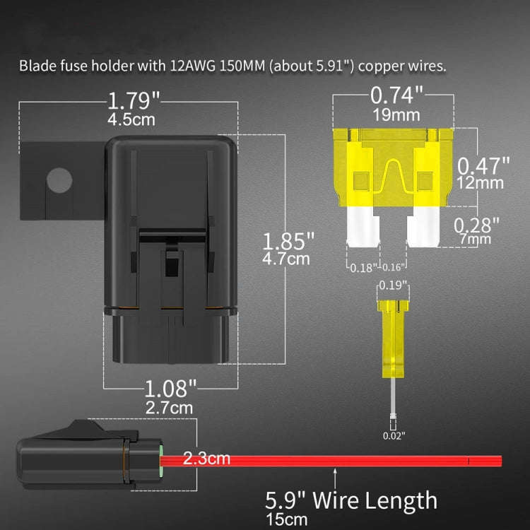ATC/ATO 20A/30A Waterproof Wiring Harness Fuse Holder