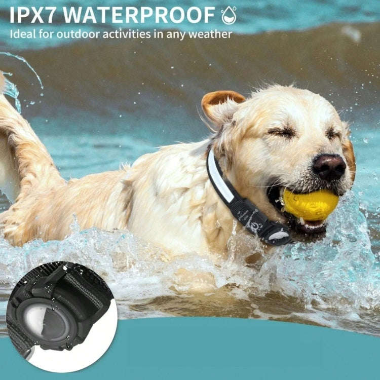 For AirTag Dog Collar LED Waterproof Quick Release Collar, Size: S(Pink)
