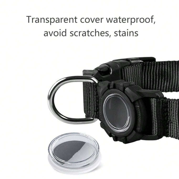 For AirTag Dog Collar LED Waterproof Quick Release Collar, Size: S(Pink)