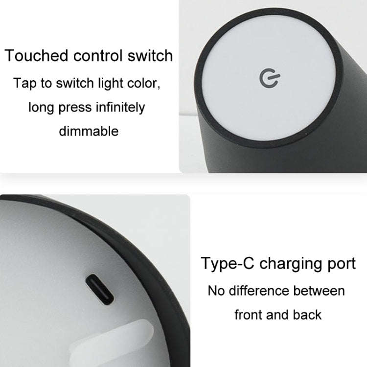 LED Rechargeable Ambient Table Lamp Tri-color Dimmable Wireless Wine Bottle Lamp Bar Light, Size:...