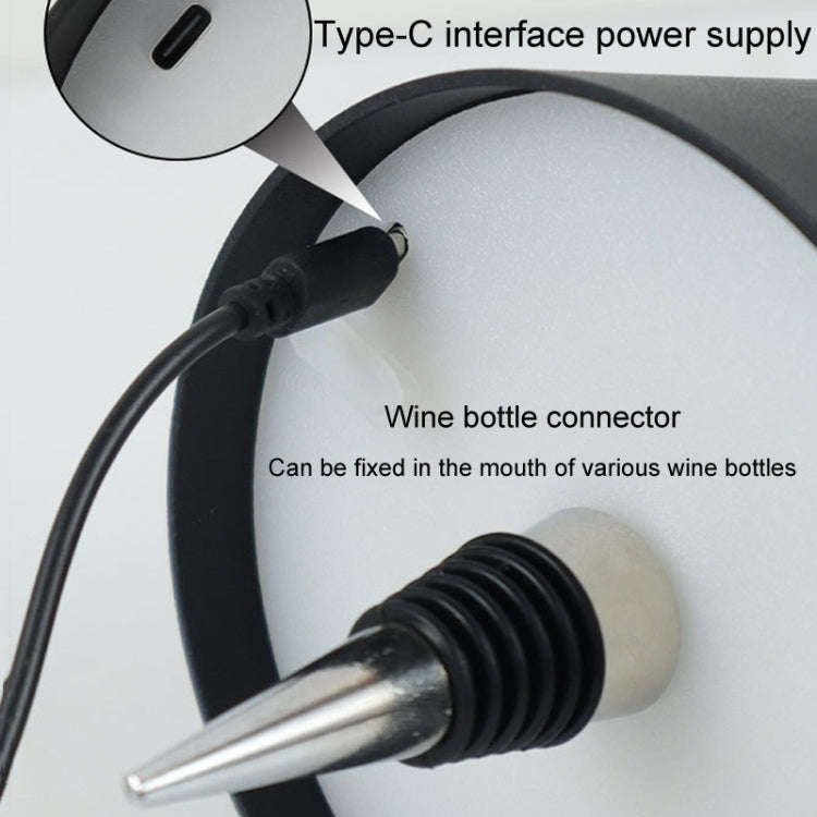 LED Rechargeable Ambient Table Lamp Tri-color Dimmable Wireless Wine Bottle Lamp Bar Light, Size:...
