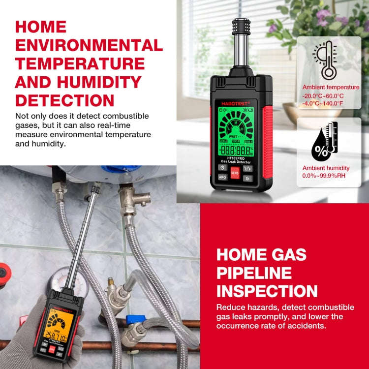 HABOTEST Combustible Gas Methane Leak Detector