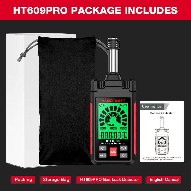 HABOTEST Combustible Gas Methane Leak Detector