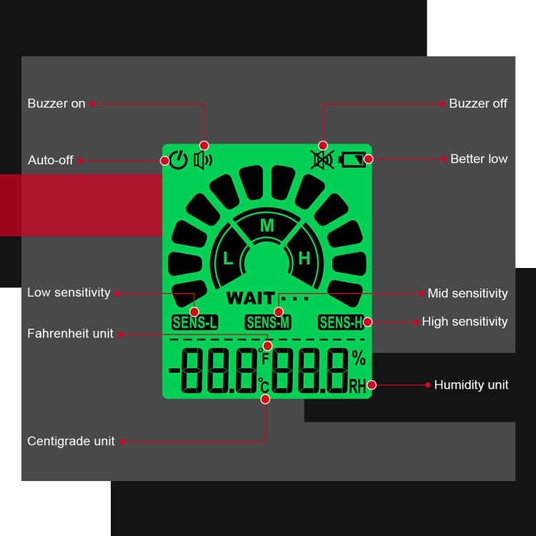 HABOTEST Combustible Gas Methane Leak Detector