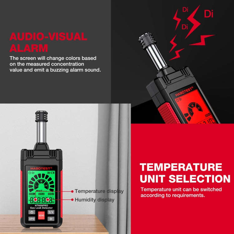 HABOTEST Combustible Gas Methane Leak Detector
